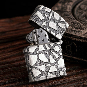 Rock Silver Zippo Lighter Case (Item No. L0029) Tartaria Onlinestore
