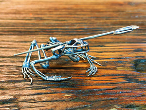 Frog Skeleton Silver Statue Tartaria Onlinestore
