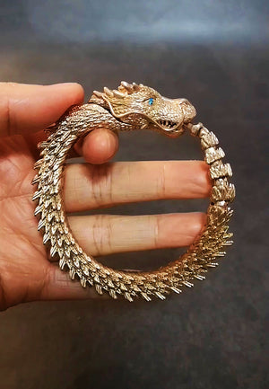 Gold Dragon Silver Bracelet Chain Tartaria Onlinestore