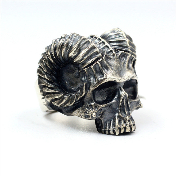 Devil Goat Skull Silver Ring (Item No. R0024) Tartaria Onlinestore