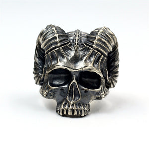 Devil Goat Skull Silver Ring (Item No. R0024) Tartaria Onlinestore
