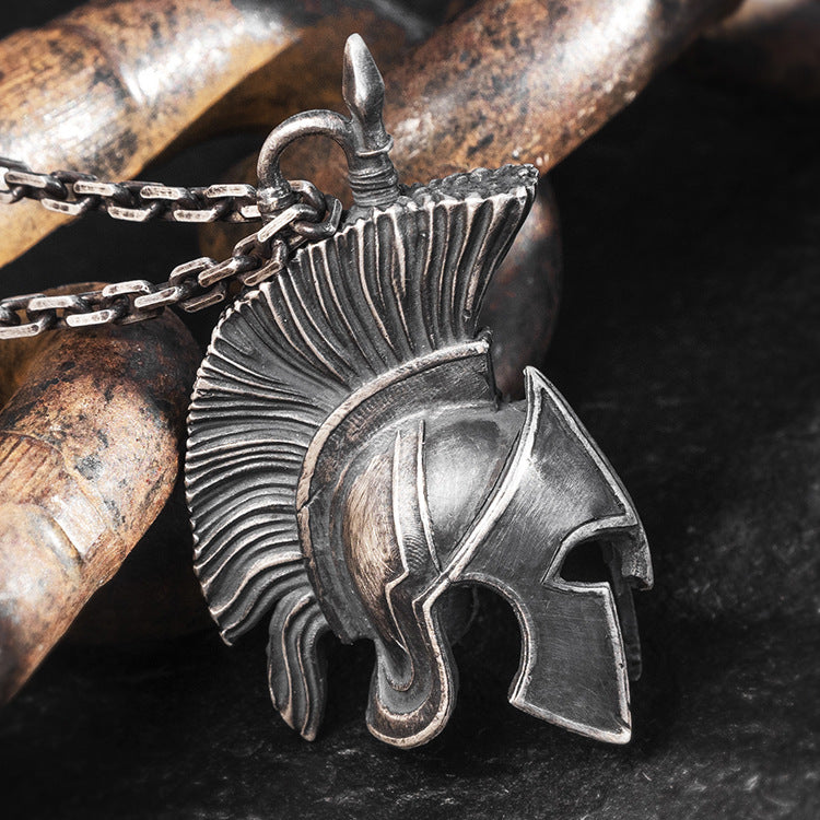 Spartan Helmet Silver Pendant (Item No. P0017) Tartaria Onlinestore