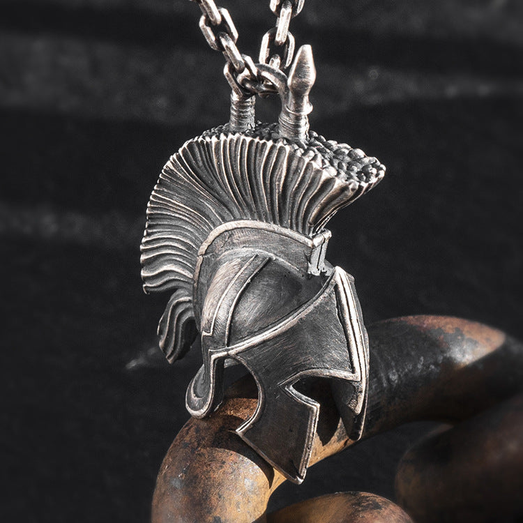 Spartan Helmet Silver Pendant (Item No. P0017) Tartaria Onlinestore