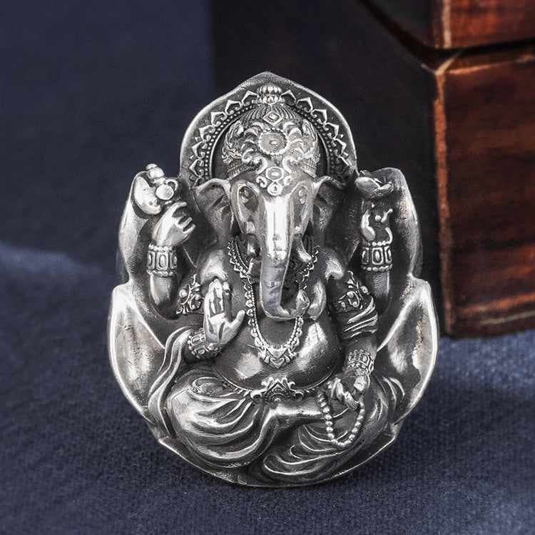 Ganesha Silver Ring (Item No. R0068) Tartaria Onlinestore