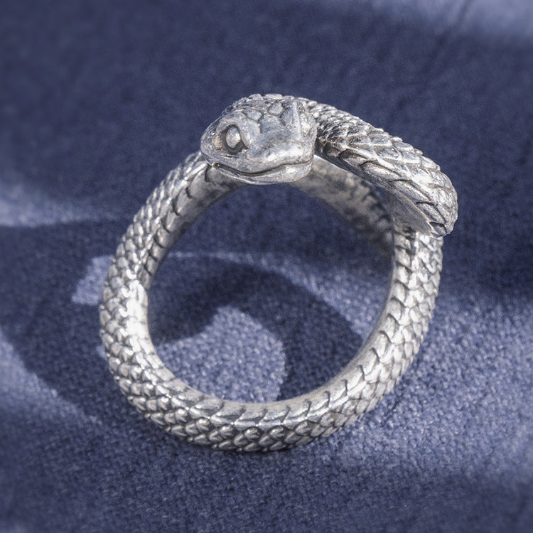 Long Snake Silver Ring (Item No. R0055)