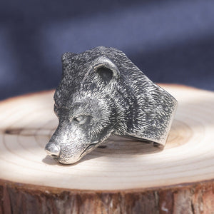 Bear Head Silver Ring (Item No. R0059) Tartaria Onlinestore