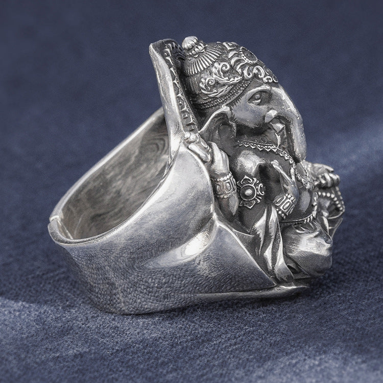 Ganesha Silver Ring (Item No. R0068) Tartaria Onlinestore