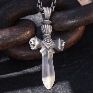 Cross and Skull Silver Pendant (Item No. P0080) Tartaria Onlinestore