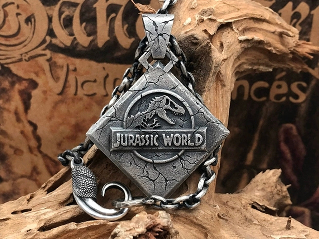 Jurassic World Silver Pendant (Item No. P0142) Tartaria Onlinestore