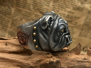 Bulldog Silver Ring (Item No. R0111) Tartaria Onlinestore