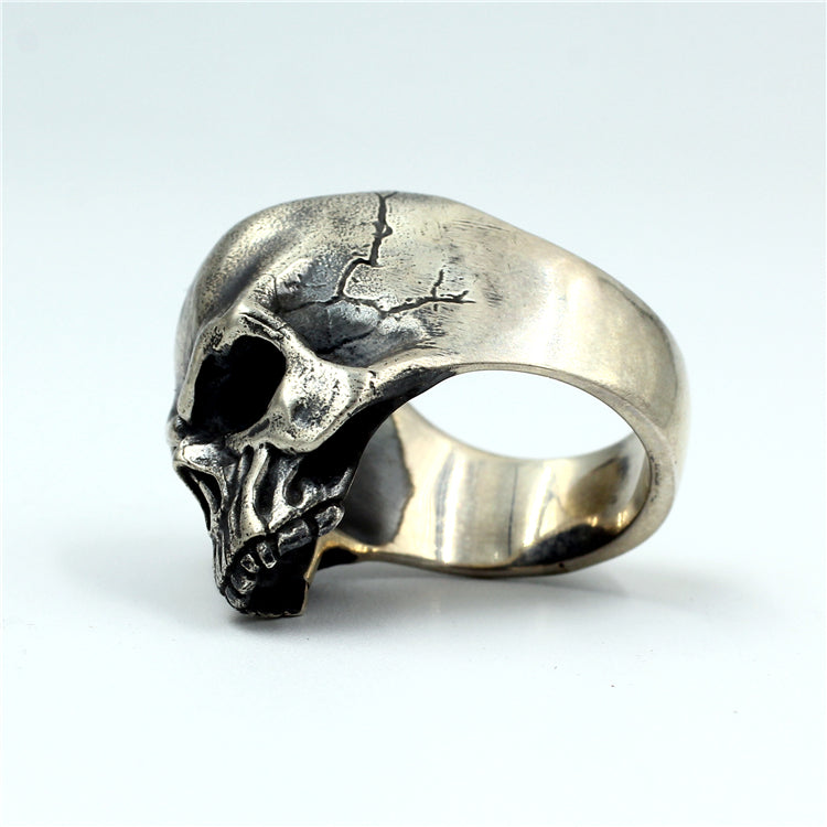 Biker Skull Silver Ring (Item No. R0025) Tartaria Onlinestore