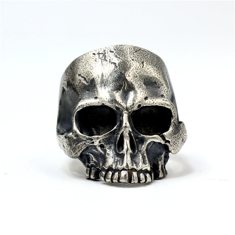 Medium Size Punk Skull Silver Ring (Item No. R0028) Tartaria Onlinestore