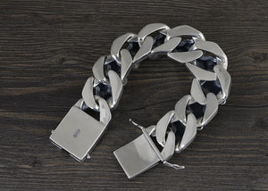 Large Skull Silver Bracelet Chain (Item No. B0032) Tartaria Onlinestore
