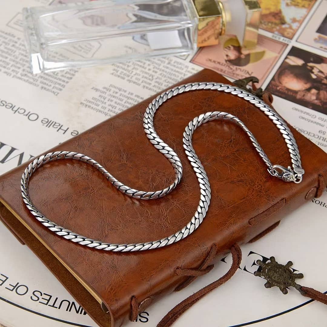 Classy Silver Snake Necklace Chain (Item No. N0029) Tartaria Onlinestore