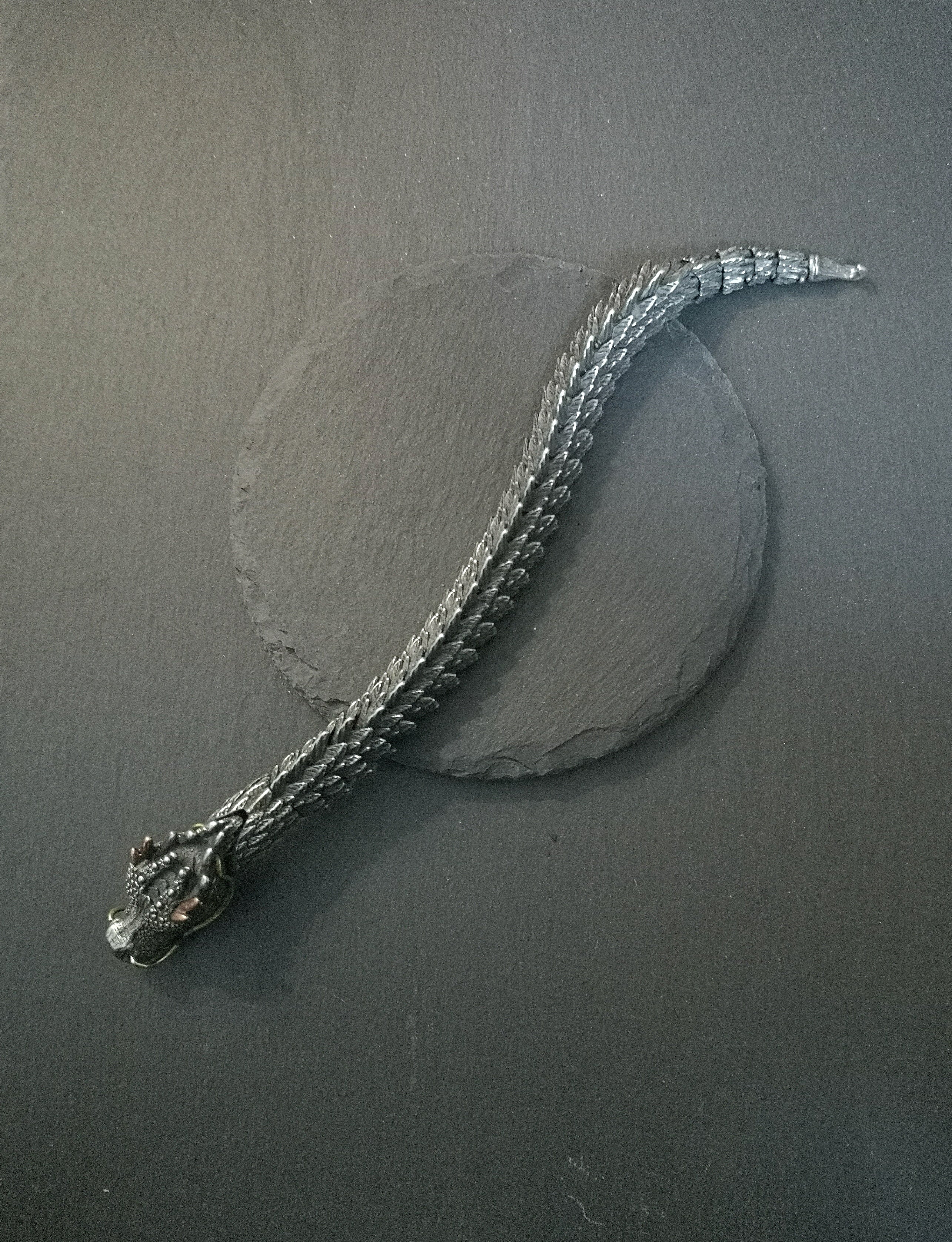 Dragon Silver Bracelet Chain (Item No. B0431) Tartaria Onlinestore
