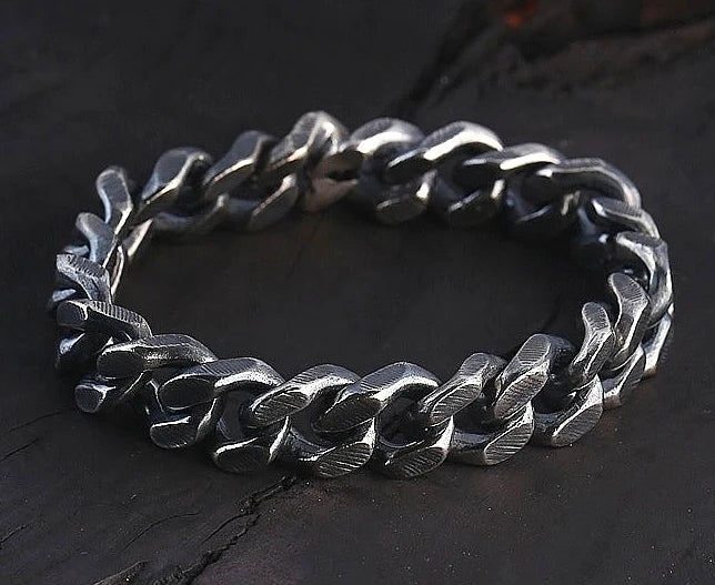 Heavy Metal Silver Bracelet Chain (Item No. B0025) Tartaria Onlinestore
