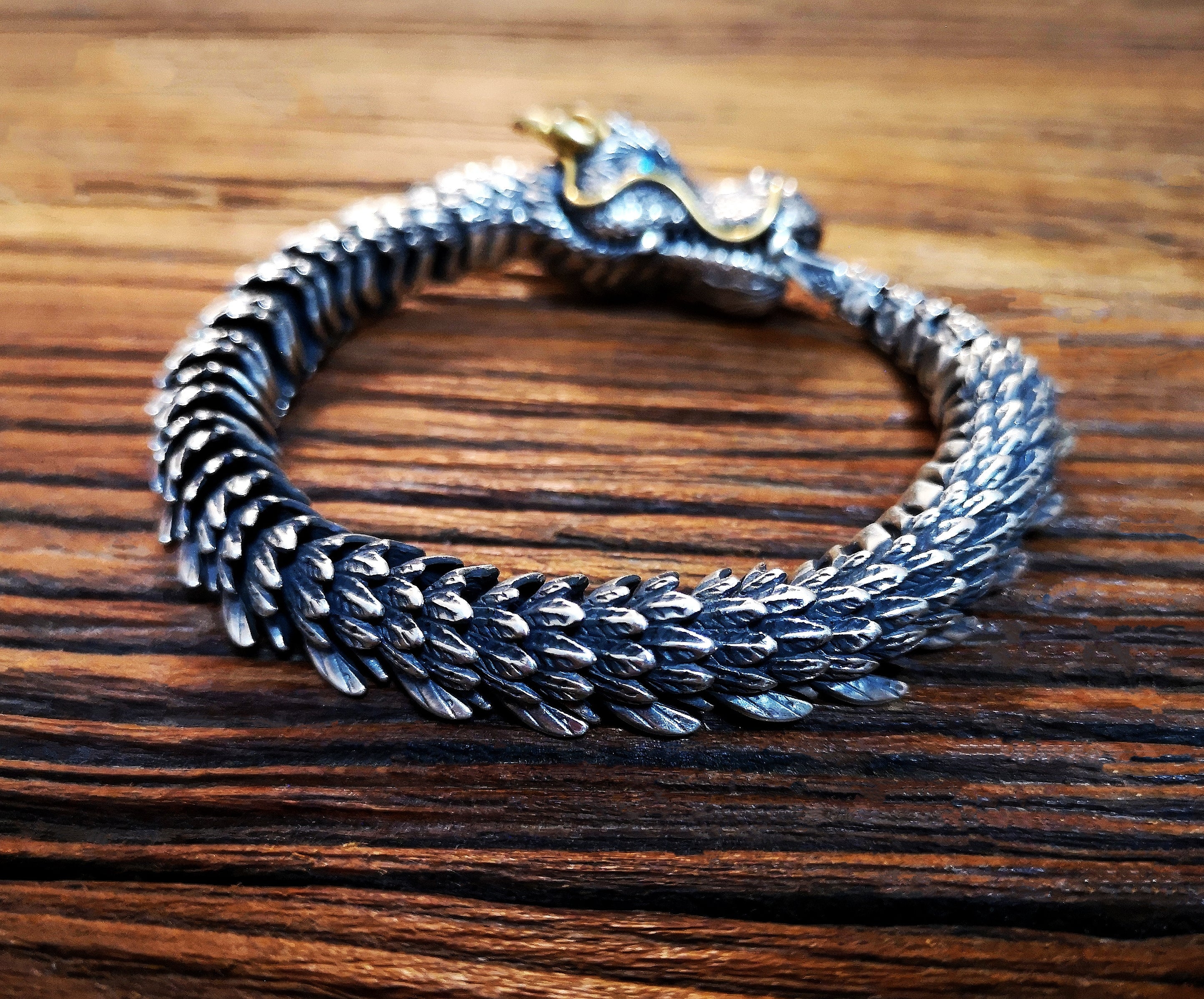 Dragon Silver Bracelet Chain 12mm/13mm (Item No. B0497) Tartaria Onlinestore