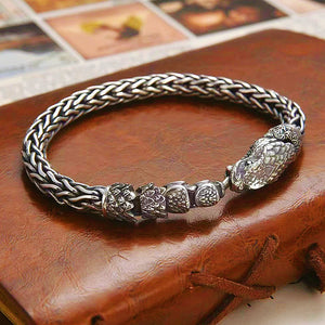 Ouroboros Silver Bracelet Chain (Item No. B0570) Tartaria Onlinestore