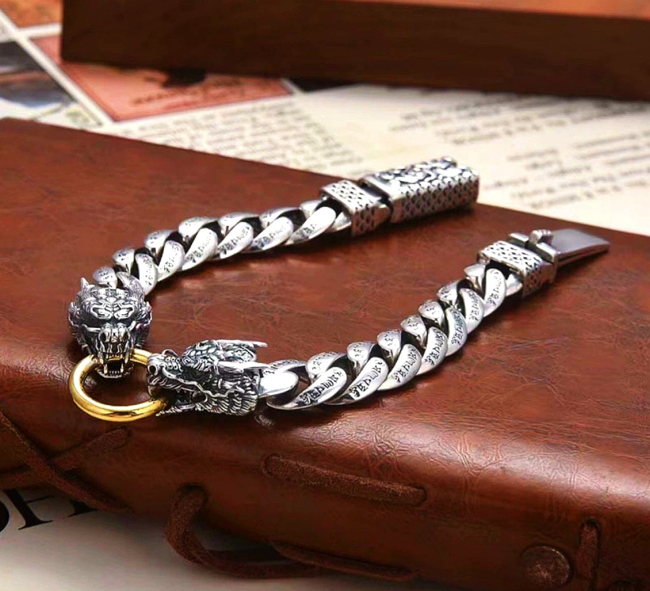 Dragon Silver Bracelet Chain (Item No. B0535) Tartaria Onlinestore