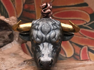 Bull Silver Pendant (Item No. P0127) Tartaria Onlinestore