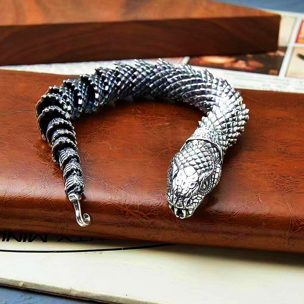 Ouroboros Silver Bracelet Chain (Item No. B0534) Tartaria Onlinestore