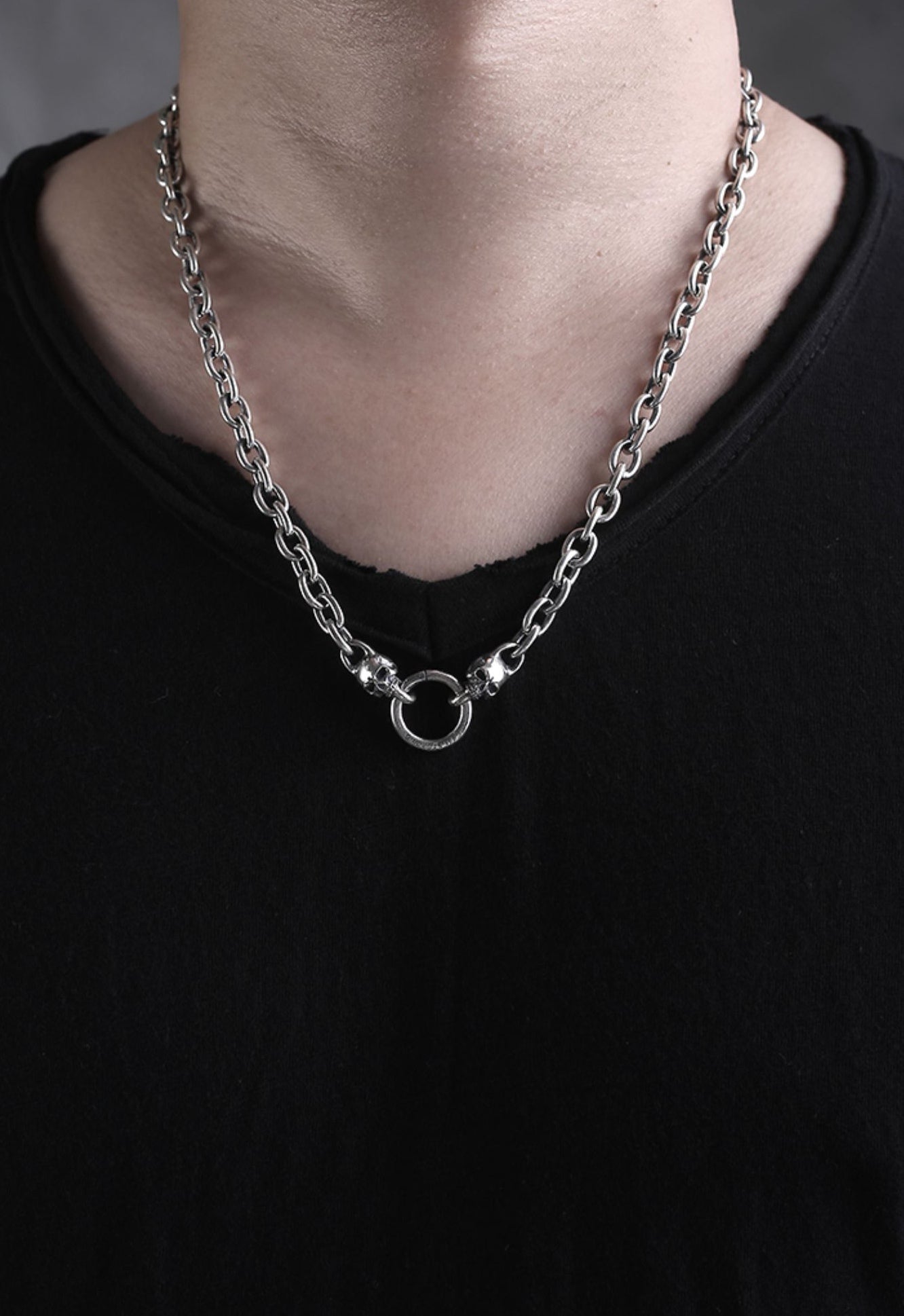 Skull Silver Necklace Chain (Item No. N0093) Tartaria Onlinestore