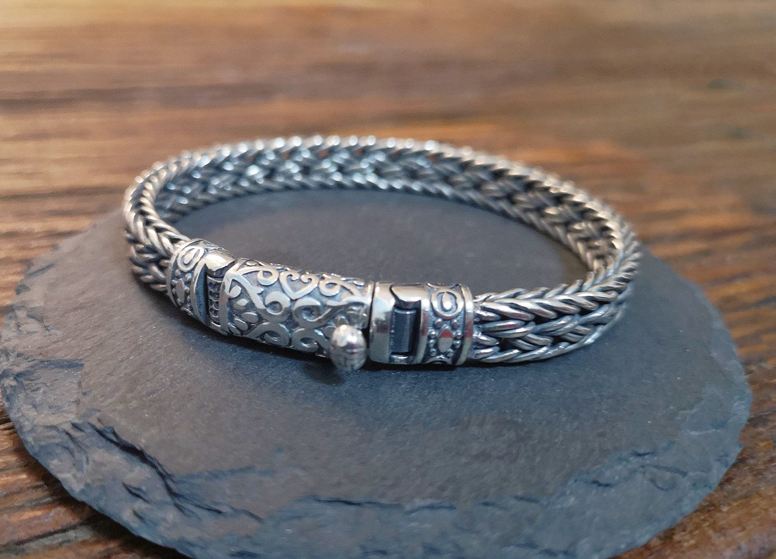 Braided Silver Bracelet Chain  (Item No. B0198) Tartaria Onlinestore