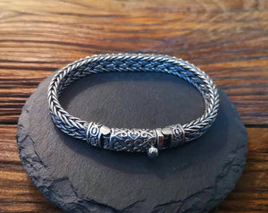 Braided Silver Bracelet Chain  (Item No. B0198) Tartaria Onlinestore